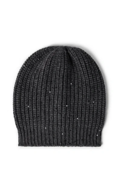 Brunello Cucinelli Cashmere And Silk Beanie In Black