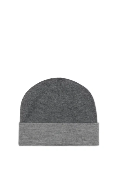 Brunello Cucinelli Cashmere And Silk Beanie In Gray
