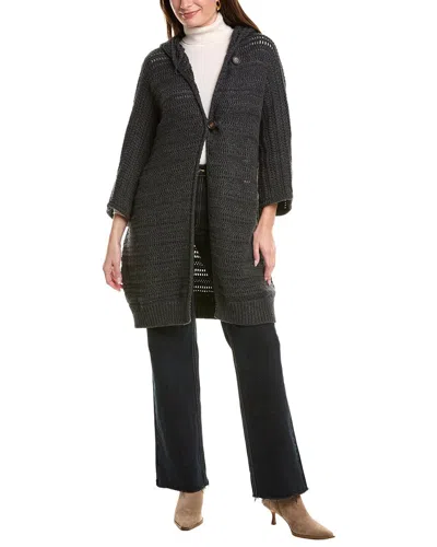 Brunello Cucinelli Cashmere & Silk-blend Cardigan In Black