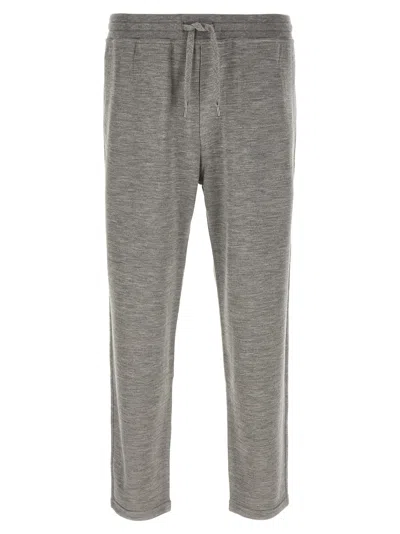 Brunello Cucinelli Cashmere And Silk Blend Joggers In Gray