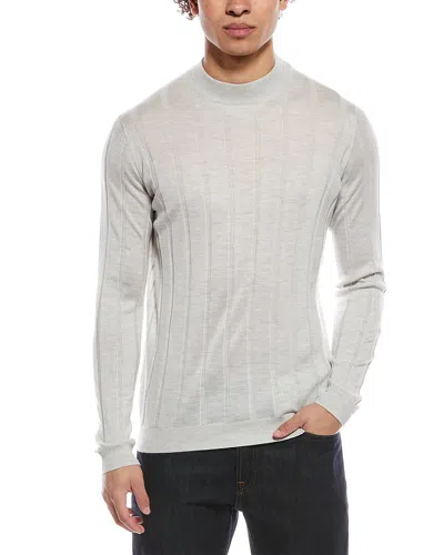 Brunello Cucinelli Cashmere & Silk-blend Mock Neck Sweater In Gray