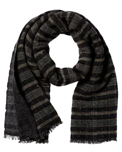 Brunello Cucinelli Cashmere & Silk-blend Scarf In Black