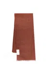 Brunello Cucinelli Cashmere And Silk Blend Scarf In Brown