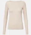 Brunello Cucinelli Cashmere And Silk-blend Sweater In Beige