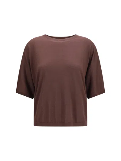 Brunello Cucinelli Cashmere And Silk Blend Sweater In Brown