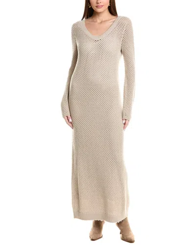 Brunello Cucinelli Cashmere & Silk-blend Sweaterdress In Beige