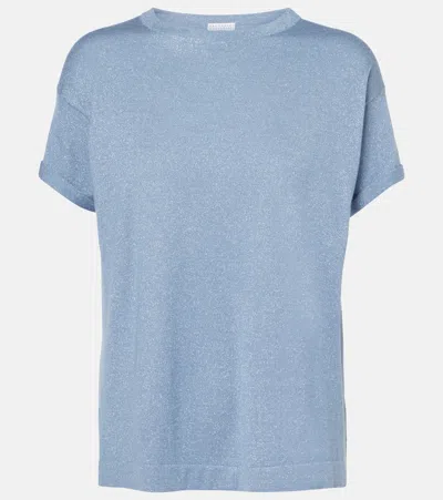 BRUNELLO CUCINELLI CASHMERE AND SILK-BLEND TOP