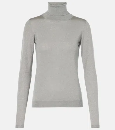 BRUNELLO CUCINELLI CASHMERE AND SILK-BLEND TURTLENECK SWEATER