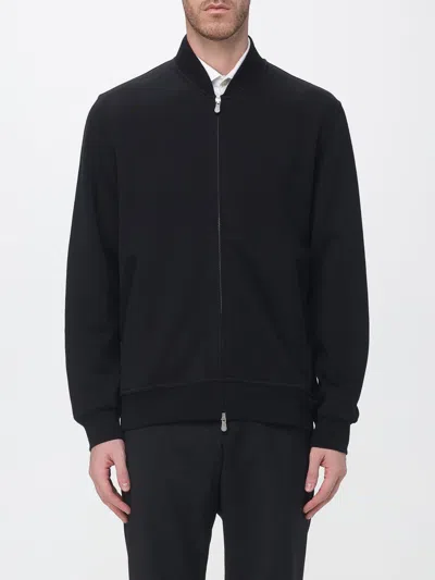 Brunello Cucinelli Cashmere And Silk Cardigan With Bomber Collar And Zip In Black