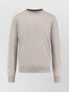 Brunello Cucinelli Cashmere And Silk Crew-neck Sweater In Gray