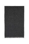 Brunello Cucinelli Sequin Embellished Scarf In Anthracite