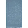 Brunello Cucinelli Cashmere And Silk Diamond Yarn Scarf In Blue