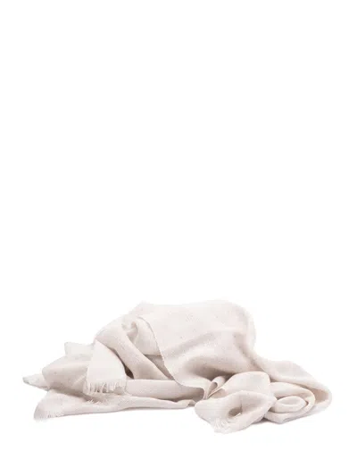 Brunello Cucinelli Cashmere And Silk `diamond` Yarn Scarf In Multicolor