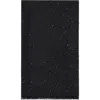 Brunello Cucinelli Cashmere And Silk Diamond Yarn Scarf In Black