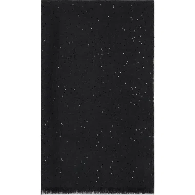 BRUNELLO CUCINELLI BRUNELLO CUCINELLI CASHMERE AND SILK DIAMOND YARN SCARF