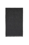 Brunello Cucinelli Cashmere And Silk Diamond Yarn Scarf In Gray