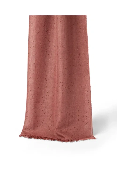 Brunello Cucinelli Cashmere And Silk Diamond Yarn Scarf In Green