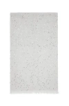 Brunello Cucinelli Cashmere And Silk Diamond Yarn Scarf In White