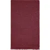 Brunello Cucinelli Cashmere And Silk Diamond Yarn Scarf In Burgundy