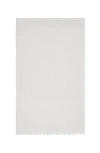 Brunello Cucinelli Frayed-hem Oversized Scarf In White