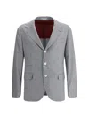 Brunello Cucinelli Men Cashmere And Silk Flannel Blazer In Multi