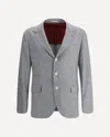 Brunello Cucinelli Men Cashmere And Silk Flannel Blazer In Gray