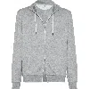 BRUNELLO CUCINELLI BRUNELLO CUCINELLI CASHMERE AND SILK FRENCH TERRY HOODED SWEATSHIRT WITH ZIPPER