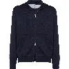 Brunello Cucinelli Men Cashmere And Silk French Terry Sweatshirt In Navy Blue