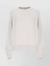 Brunello Cucinelli Cashmere And Silk Knit Sweater In Neutral