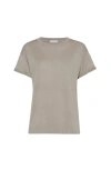 Brunello Cucinelli Cashmere Pullover Woman Sweater Beige Size L Cashmere In Gray