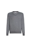 Brunello Cucinelli Cashmere And Silk Lightweight Sweater In Gray
