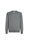 Brunello Cucinelli Cashmere And Silk Lightweight Sweater In Gray