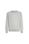 Brunello Cucinelli Cashmere And Silk Lightweight Sweater In Gray