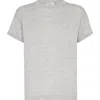 Brunello Cucinelli Cashmere And Silk Lightweight Sweater In Grey