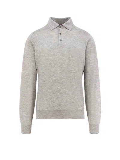 BRUNELLO CUCINELLI CASHMERE AND SILK POLO SHIRT