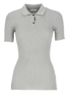 Brunello Cucinelli Cashmere And Silk-blend Polo Sweater In Grey