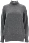 Brunello Cucinelli Cashmere Blend Sweater With Microsequin Embroidery In Grey