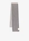 Brunello Cucinelli Cashmere And Silk Scarf In Gray