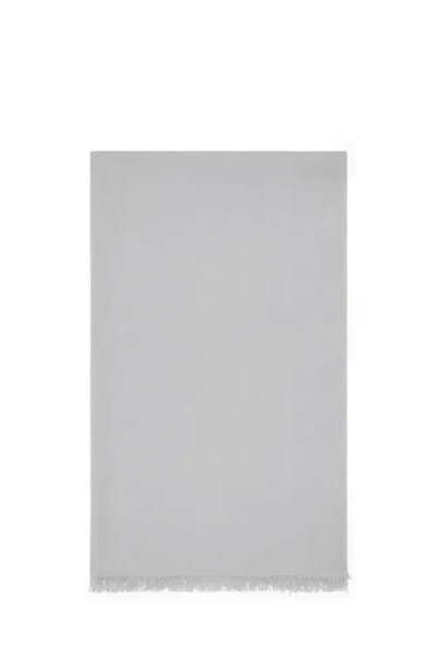 Brunello Cucinelli Cashmere And Silk Scarf In Light Grey