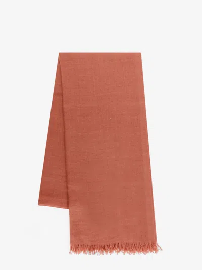 Brunello Cucinelli Cashmere And Silk Scarf In Orange