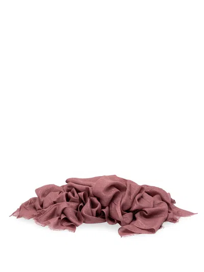 Brunello Cucinelli Cashmere And Silk Scarf In Pink