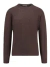 Brunello Cucinelli Cashmere-blend Crewneck Sweater In Brown