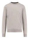 Brunello Cucinelli Cashmere And Silk Crew-neck Sweater In Gray