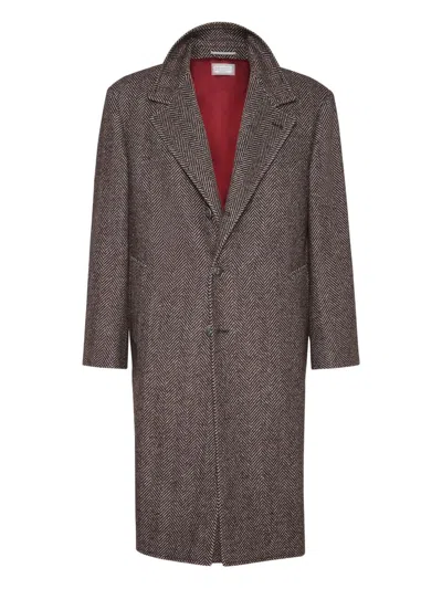 BRUNELLO CUCINELLI BRUNELLO CUCINELLI CASHMERE AND SILK SINGLE BREASTED COAT