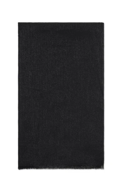 Brunello Cucinelli Cashmere And Silk Sparkling Scarf In Black