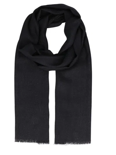 Brunello Cucinelli Cashmere And Silk Sparkling Scarf In Black