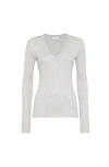 Brunello Cucinelli Cashmere And Silk Sparkling Sweater In White
