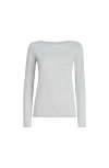Brunello Cucinelli Cashmere And Silk Sparkling Sweater In Gray
