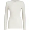 Brunello Cucinelli Cashmere And Silk Sparkling Sweater In White
