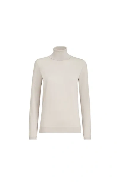 Brunello Cucinelli Cashmere And Silk Sparkling Sweater In White